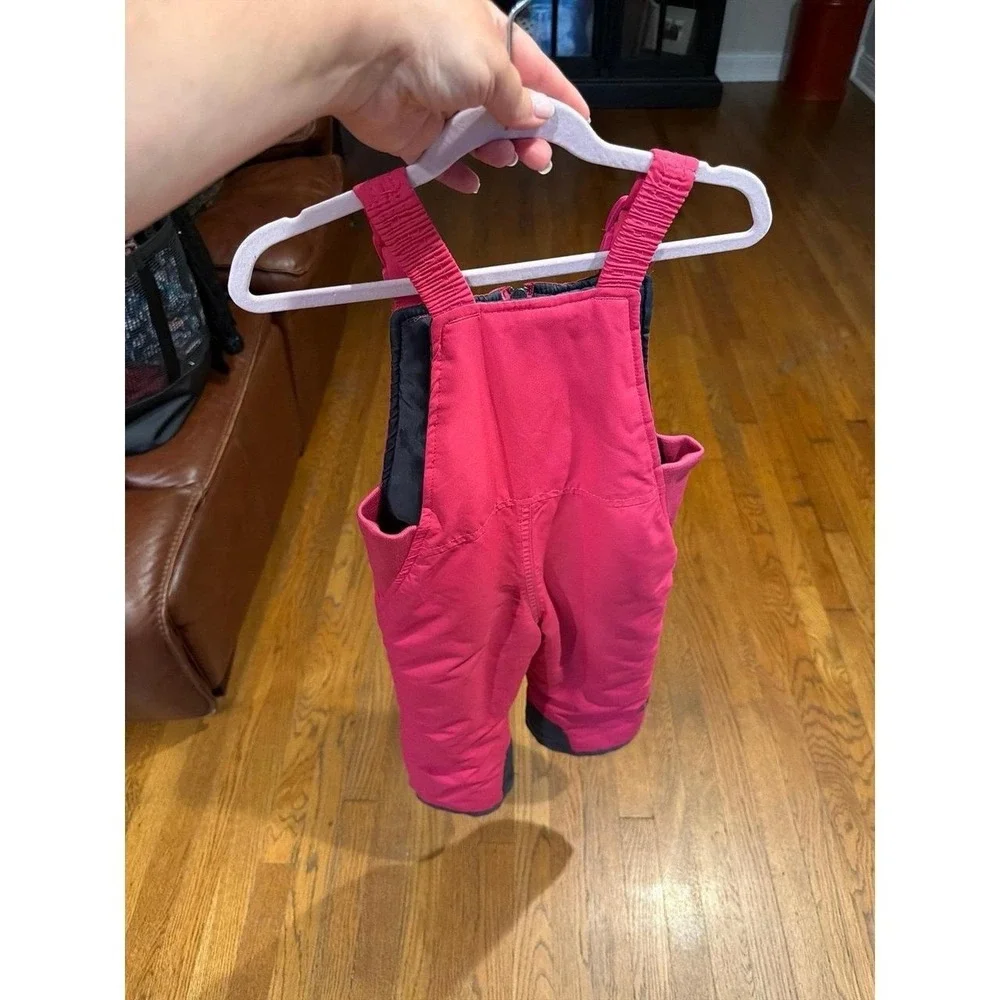 Arctix Toddler Chest High Snow Bib Overalls in a fuchsia color 3T